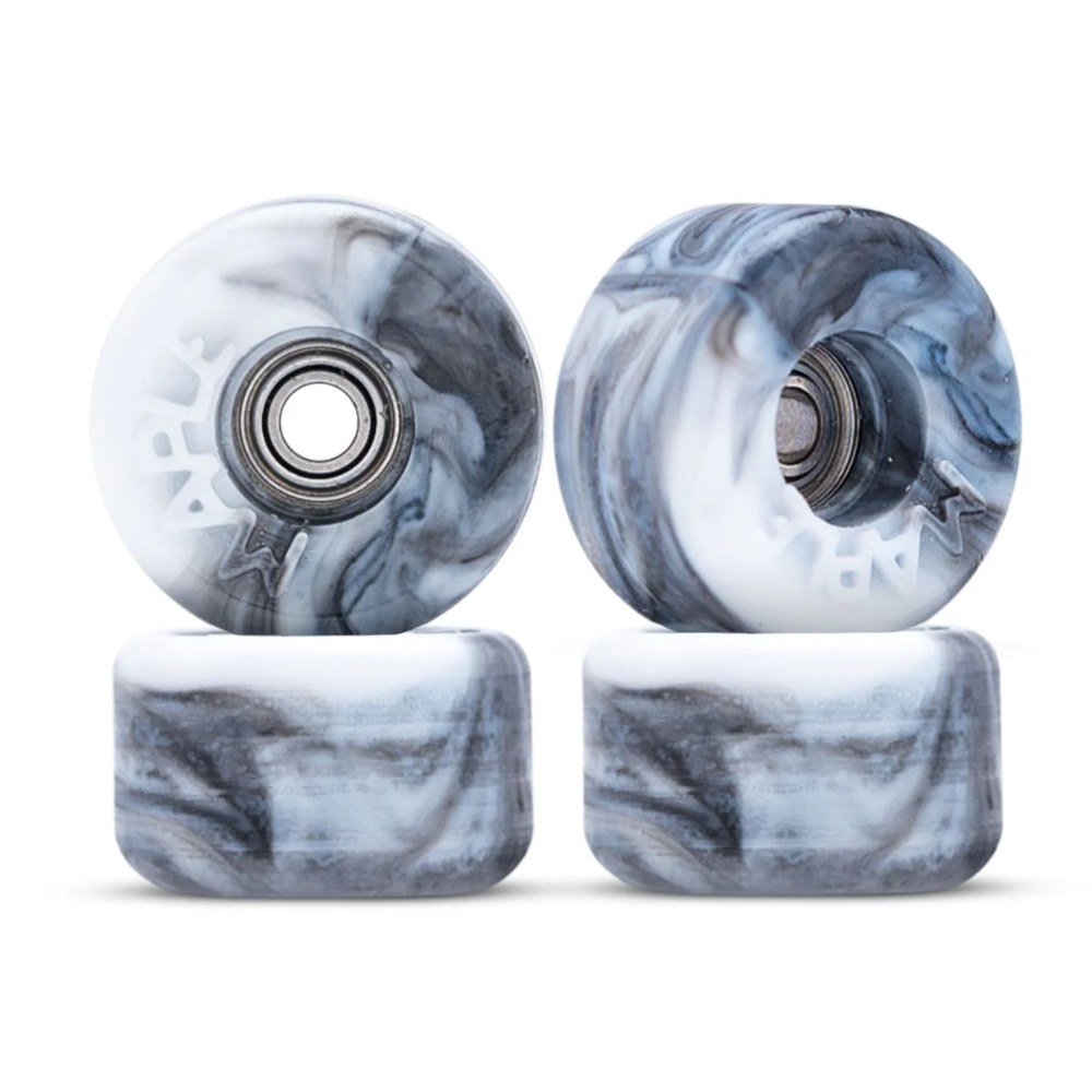 Maple Wheels Black White Swirl Bowl Shape Fingeboard Wheels