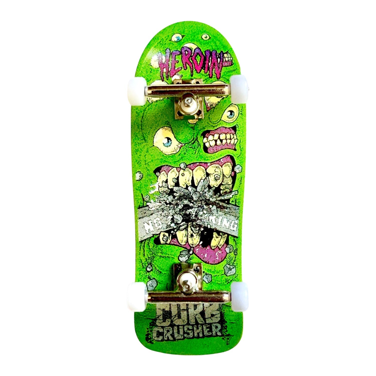CustomFB x Heroin Curb Crusher Chomp 33mm - Fingerboard Complete