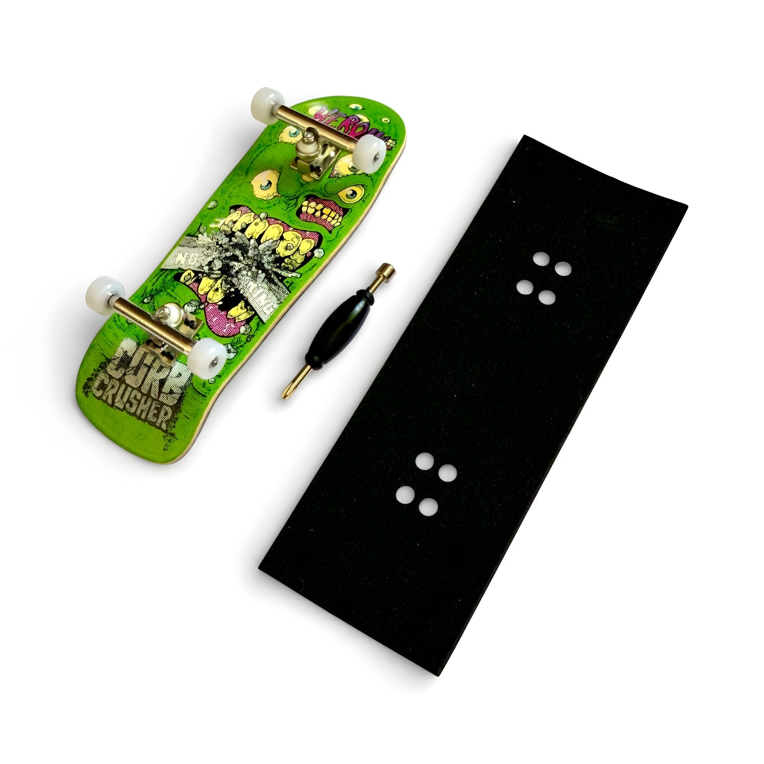 CustomFB x Heroin Curb Crusher Chomp 33mm - Fingerboard Complete