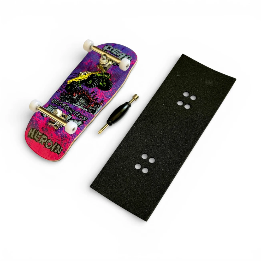 CustomFB x Heroin Dead Dave Knock Off 36mm - Fingerboard Complete