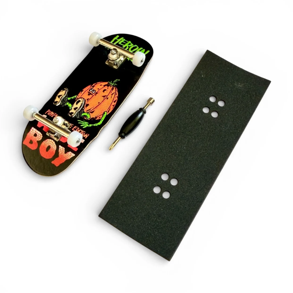 CustomFB x Heroin Pumpkin 36.5mm - Fingerboard Complete