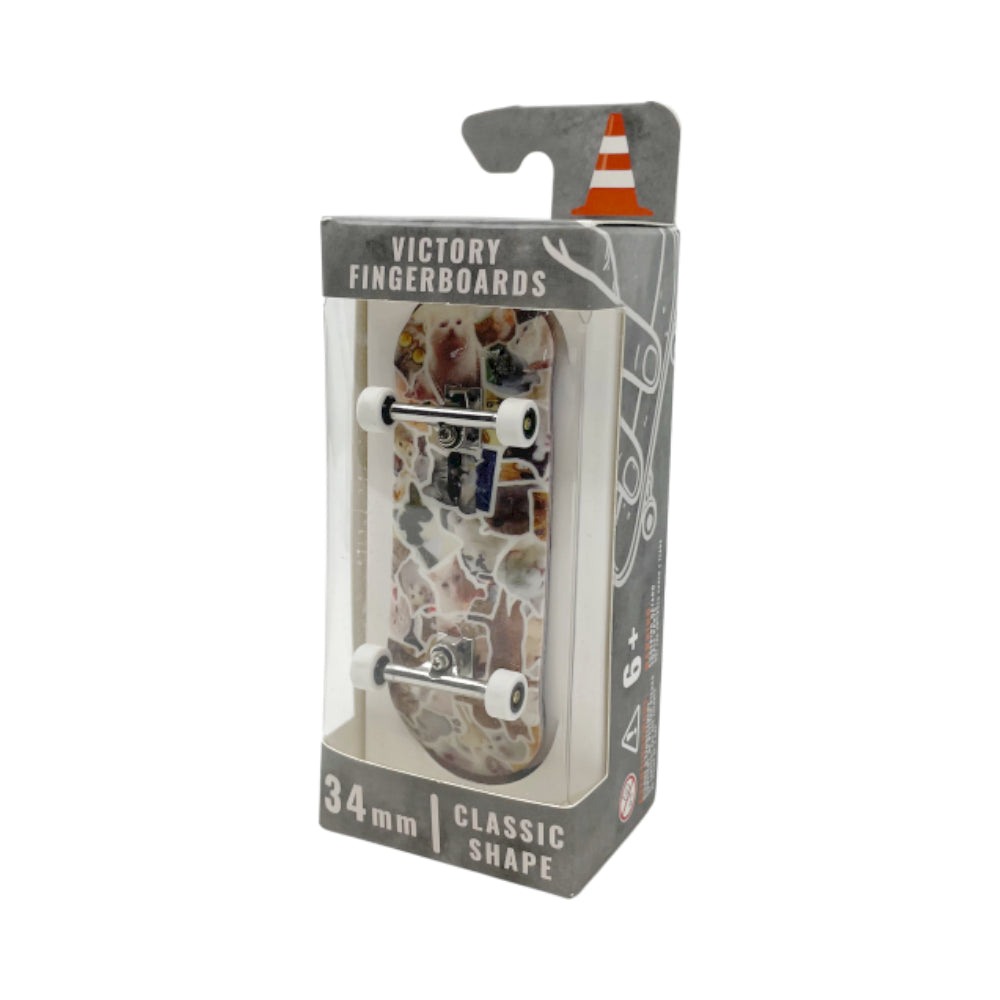 Victory Fingerboards Cats Sticker Bomb 34mm Pro Complete